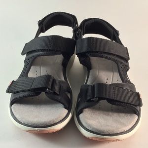 Clarks unstructured Women's strap sandals black gray size 6.5 M